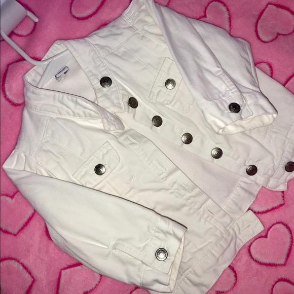 infant white denim jacket